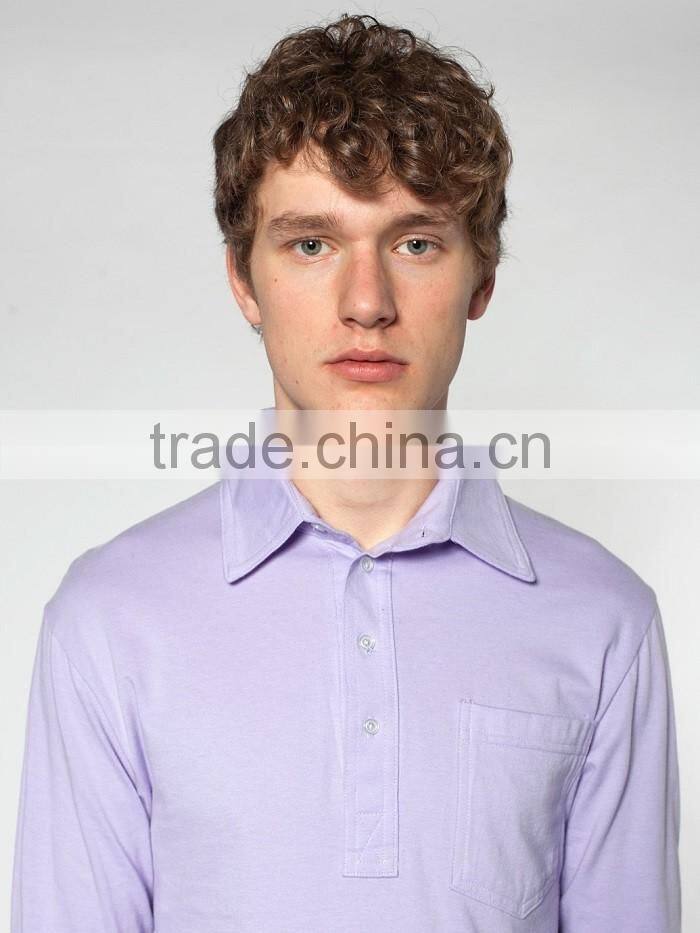 100% cotton custom long sleeve golf tee plain shirts men polo t-shirt