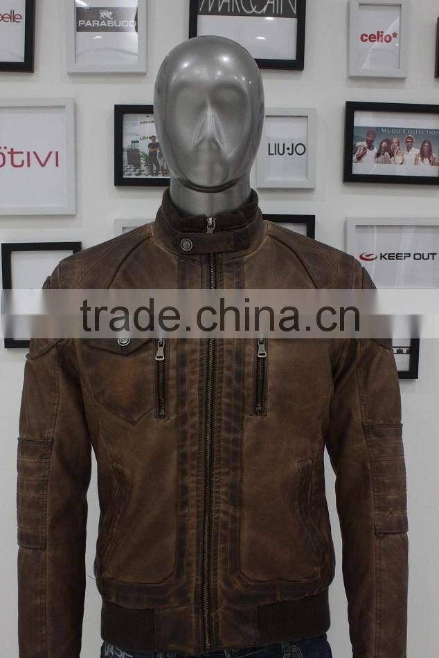 2014 Canada PU jacket with two pockets on chest cheap hot sell wholesell price