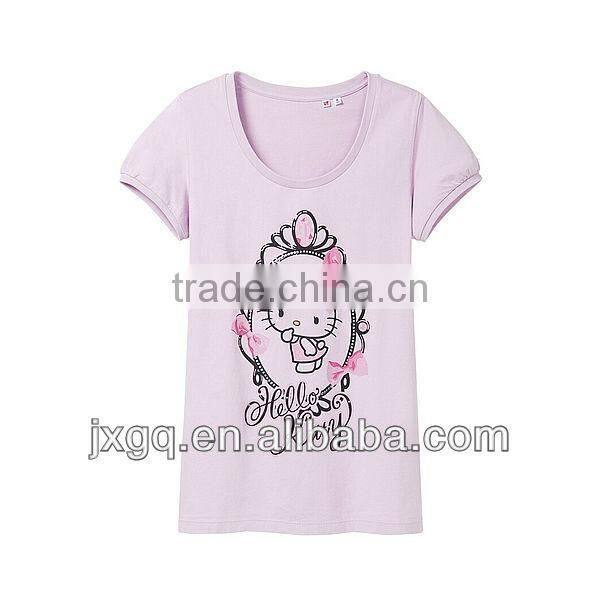 T shirts manufacturers in china wholesale cheap price 100% cotton women t shirt