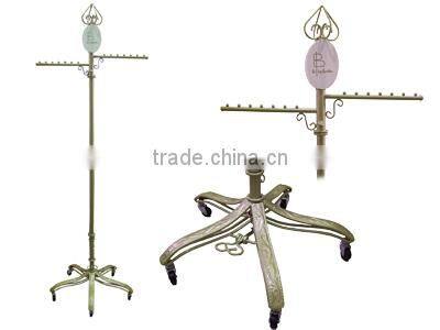 Elegant Rotating Steel Bag Display Stand