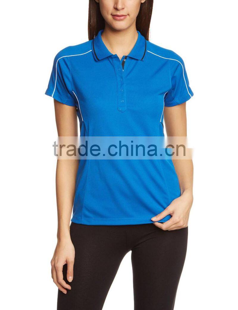 Top quality women's polo custom printing logo plain blank polo