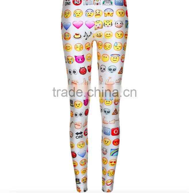 custom women gym shorts and tops dry fit and skinny polyester AOP F/L legging