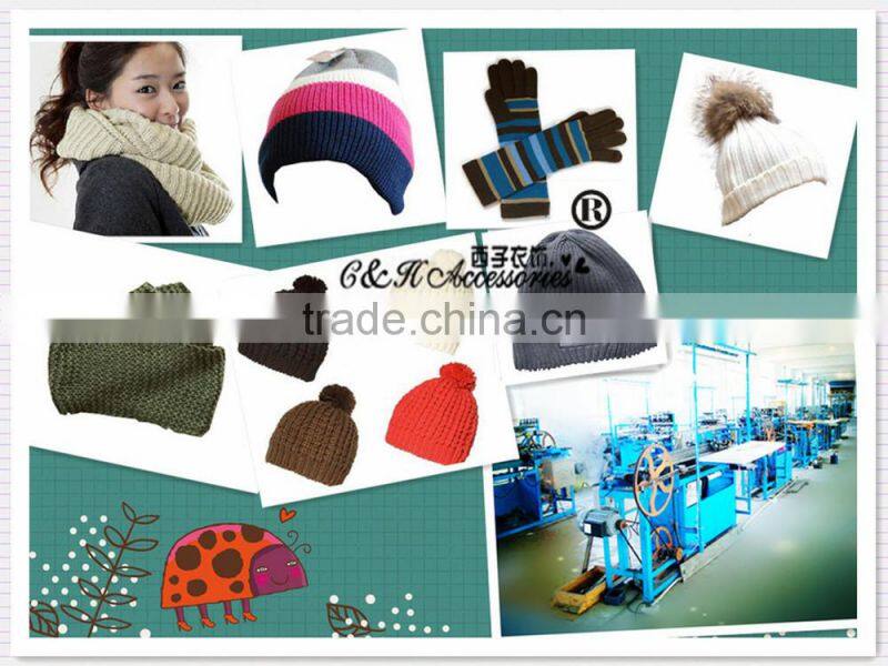 2016 new fashion winter warm soft double layer knitted ladies hats majored factory