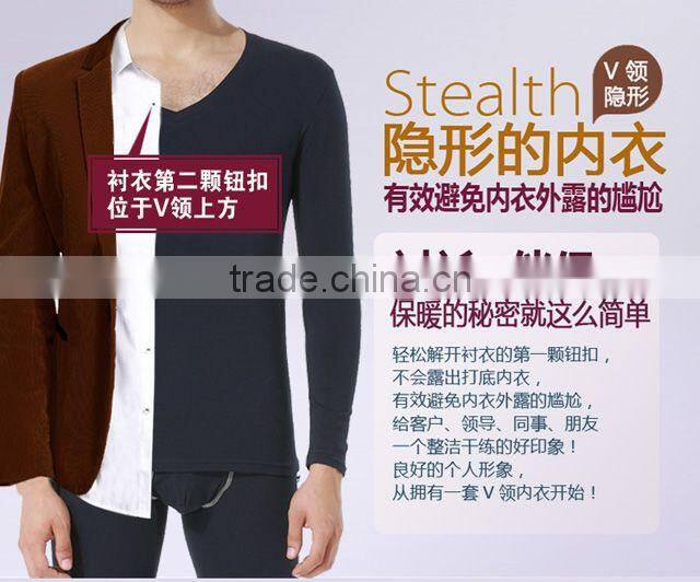 v-neck long johns underwear