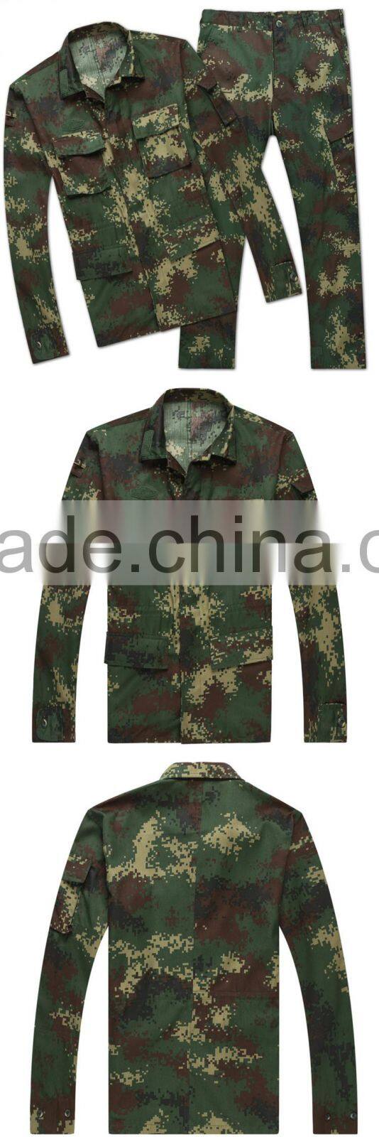 Tops Army Green BDU Winter Long Sleeve Digital Camouflage Military Uniform