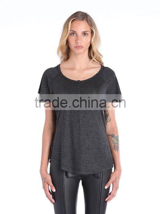 slim fit t shirt custom with raglan sleeves blank tee shirts