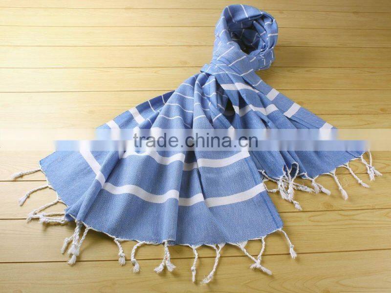 new design custom cooling navy blue beach towel with tassel