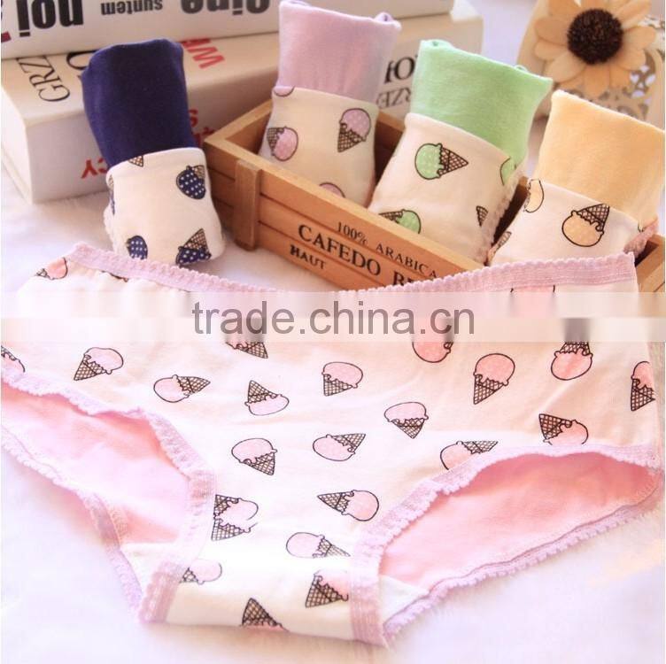 2017 New comfortable girls underwear lace panty women summer panties 100B