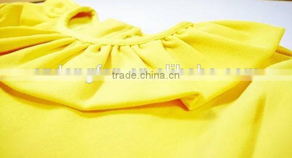 Three-quarter Sleeve Lotus Leaf Collar Skirt Frock Design Mother Daughter Matching Dress