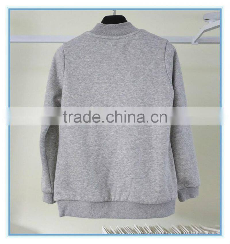 Custom pullover fleece hoodie for winter , custom printing kids crewneck sweatshirt