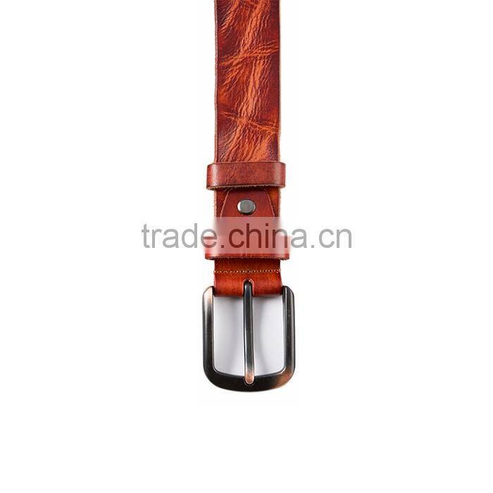 105~125cm Italian Cow Leather Belt Zinc Alloy Pin Buckle Belts for Man