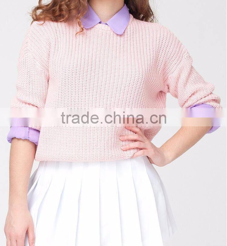 Runwaylover New Fashion 2017 Ladies Custom Knitted Pullover Sweaters
