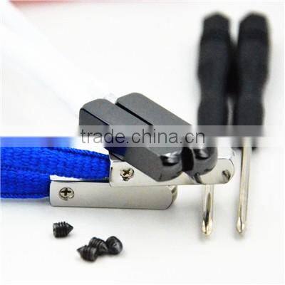 Metal Aglets Shoelace Tips in Gold/Silver/Gun Black/White/Red/Blue 6 Colors - Set of 4 Tips And Screws Includes Screwdriver