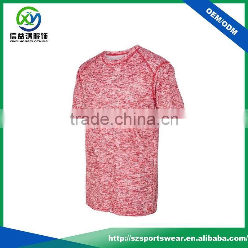 Basic style 50%polyester 50%cation fitness men t shirt design