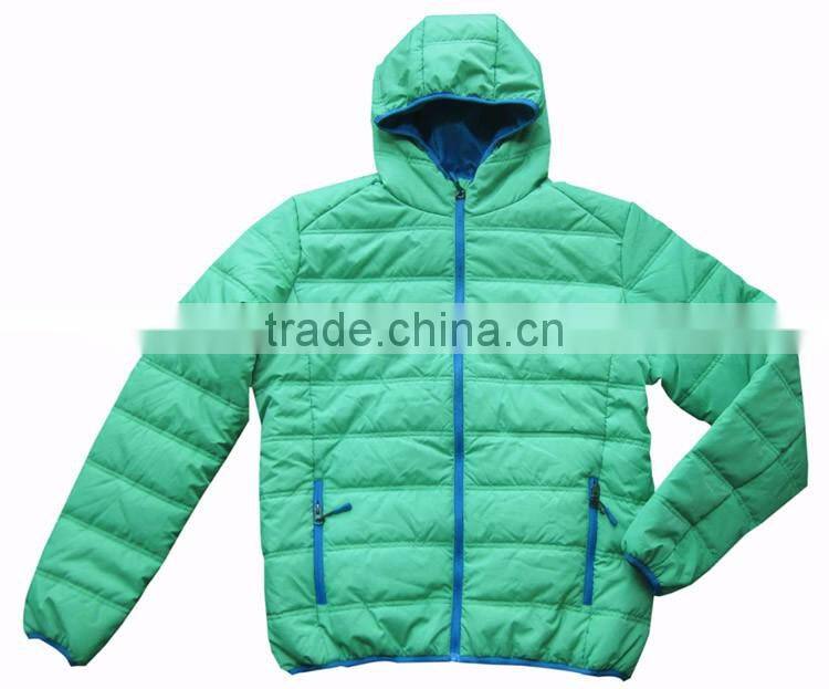 Melange color Mens winter jacket warm quilted padded jacket
