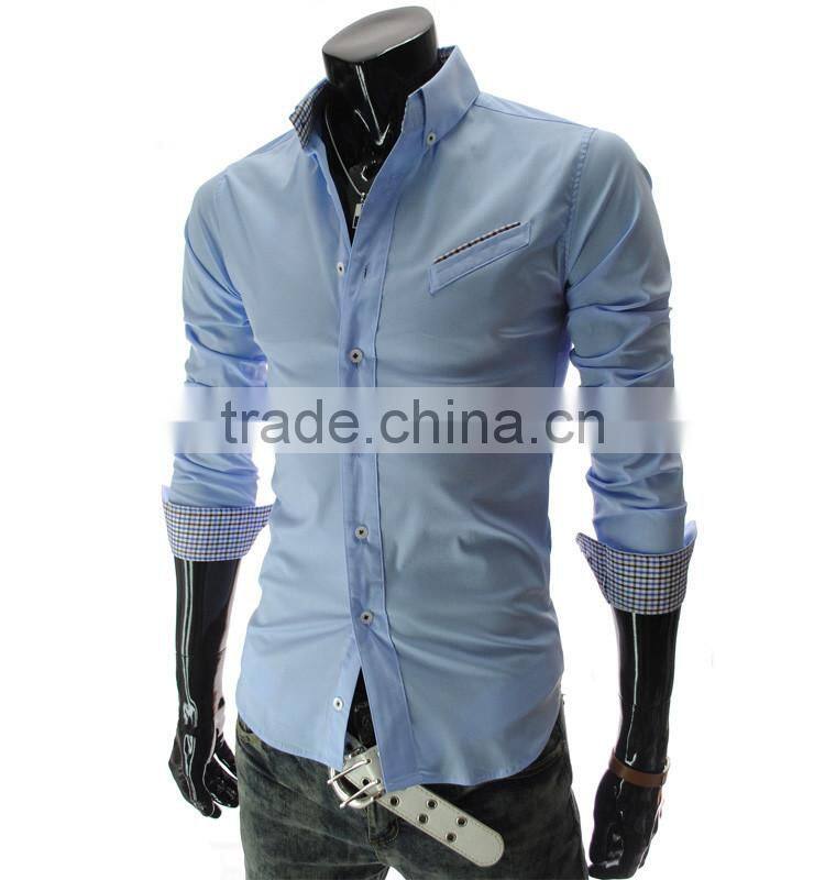 New style slim fit 100% cotton plain fashion t shirt for man
