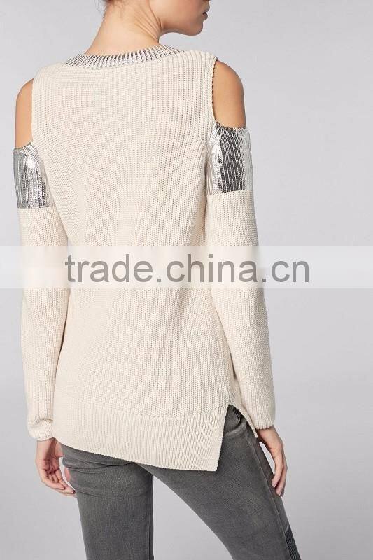 Sexy Design Sweater Knitted Top For Ladies