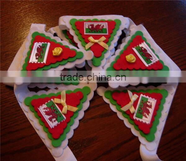 Handmade Unusual Welsh Bunting & Banner & Garland & Rugby Fathers Day Gift