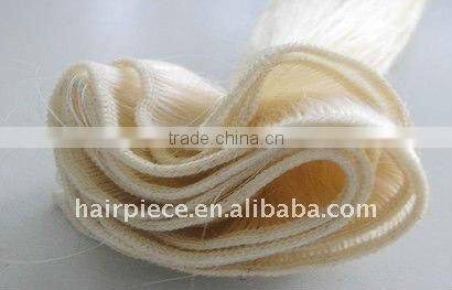 hot sale indian hand tied hair weaving/weft, hand sewing hair weft