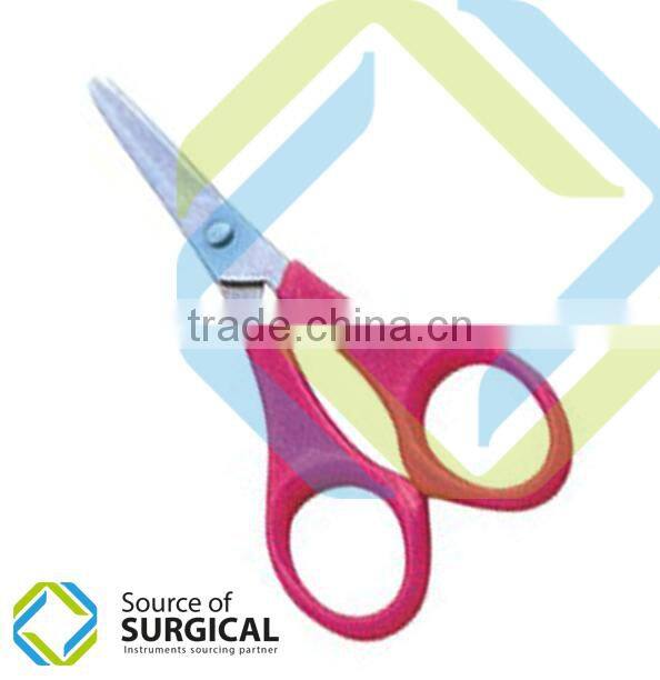 Attractive Color Plastic Handle Scissor For Student with multicolored handle B-PHS-25
