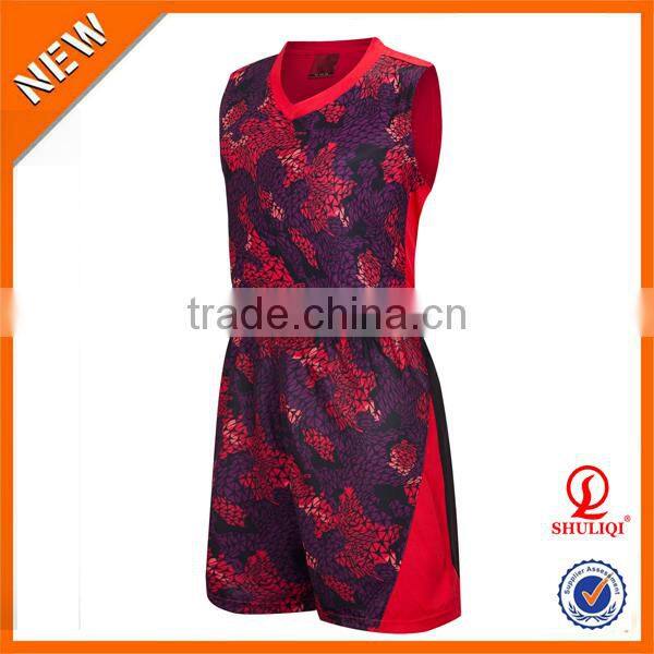 wholesale camo basketball uniforms/Cheap reversible Basketball Uniform jersey H-834