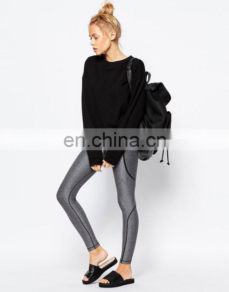 premium contrast piping compression leggings