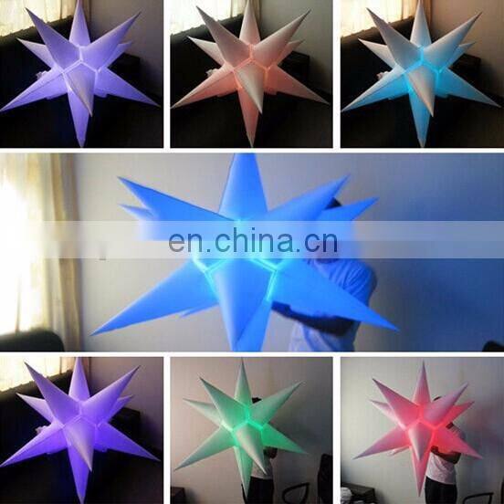 custom LED light inflatable hanging star balloon for party decoration