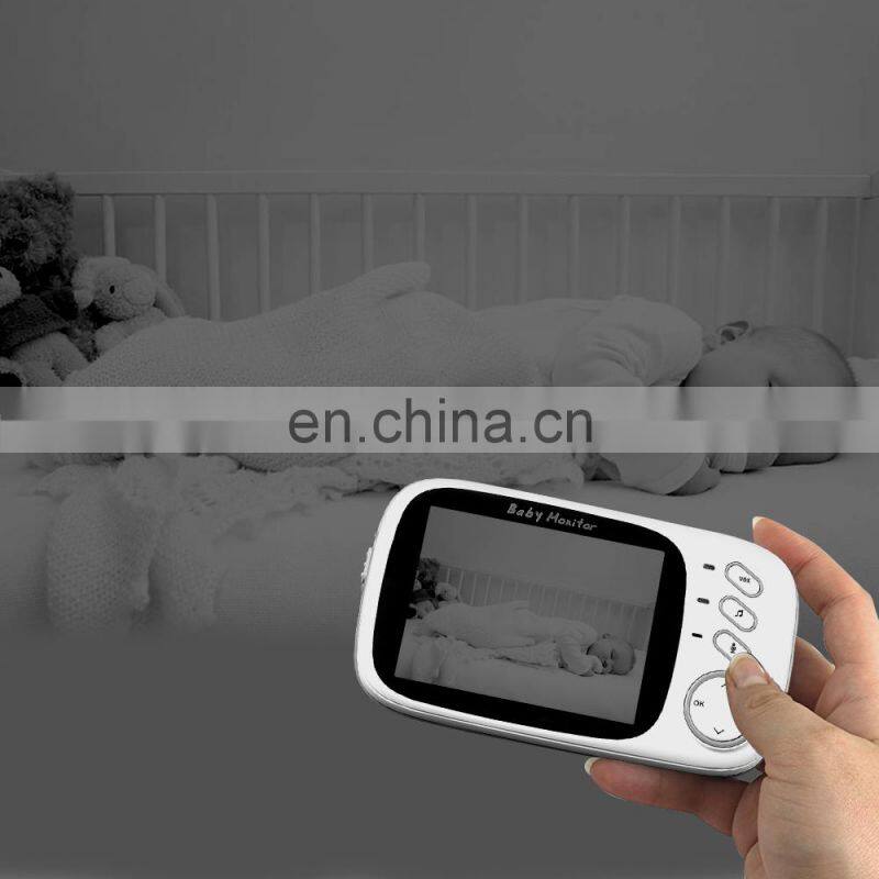New Arrival 3.2 Inch Wireless Baby Monitor Digital Screen Smart Camera Support Night Vision Intercom Temperature Showing and l