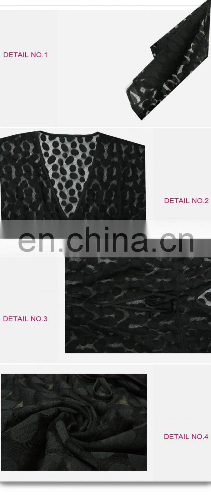 Sexy Lady Poco Dot Mesh Deep V-neck Poncho 2017