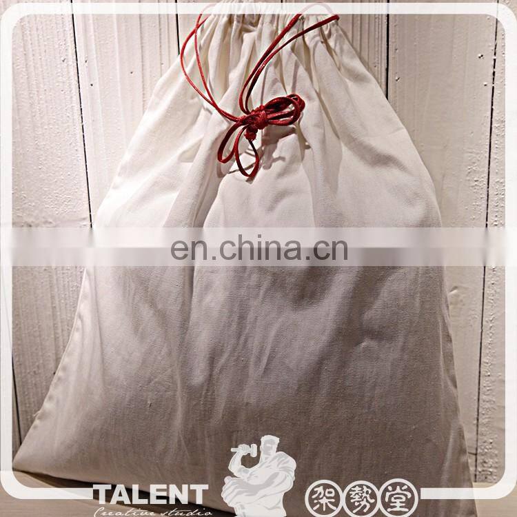 Custom embroidery logo plain ECO 100% pecent cotton organic Cloth cotton Cloth Drawing string Bag