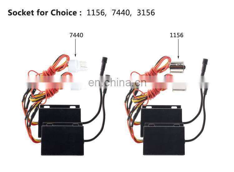 Dual Colors 1156 7440 3156 Canbus 21W LED Turn Signal Light with DRL Function and Brake Light Function