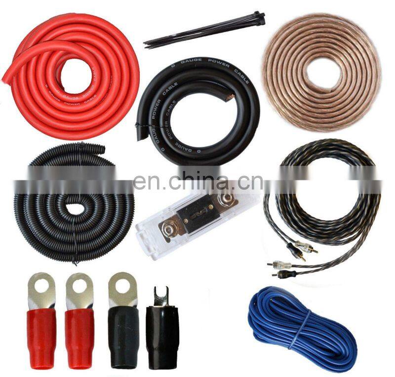 0 Gauge Amp Kit Amplifier Install Wiring Complete 0 Ga Installation Cables 5000W