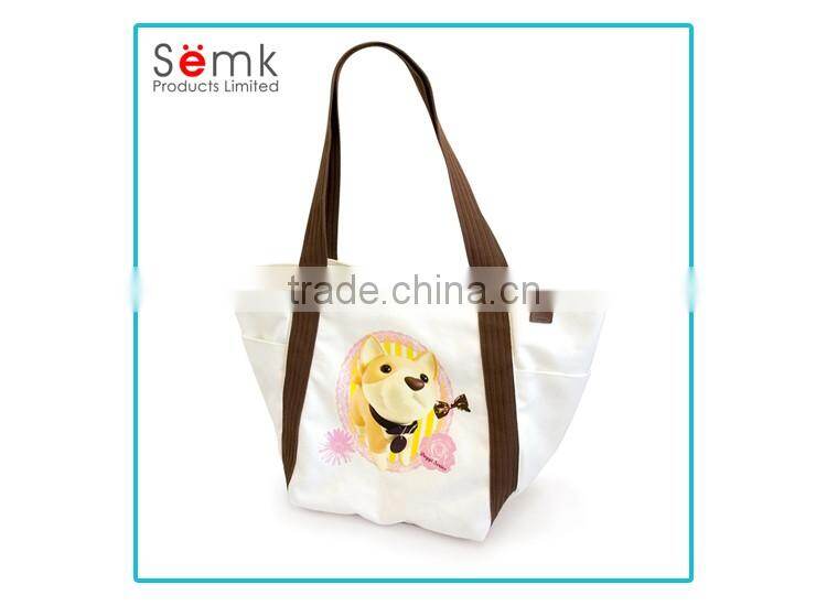 Custom made tote bag fashion ladies canvas tote bag hot sale