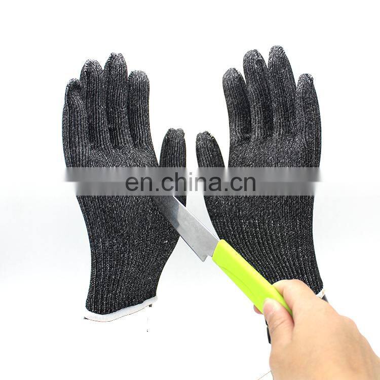 High Performance Black HPPE Level 5 Safety Kitchen Cutting Gloves
