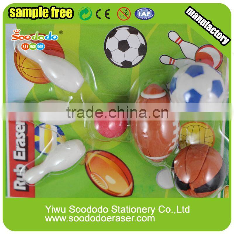 Mini Football Shaped 3D Eraser