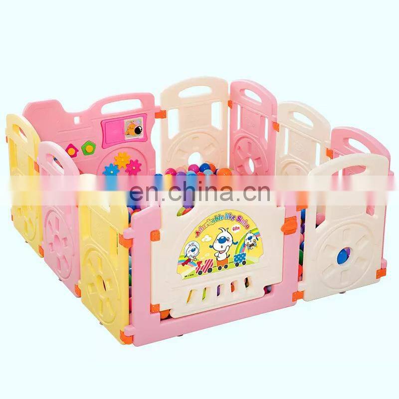 Factory Price Indoor Play Children Cheap Play Yard Kids Portable Foldable Playpen Fence Plastic Baby Playpen for sale