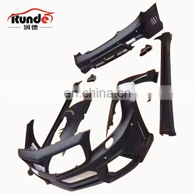RD WD Style Auto Body Kit With Car Bumper Front Rear Bumper Side Skirts Fender For 2010-2018 Mercedes BENZ C218 body kit