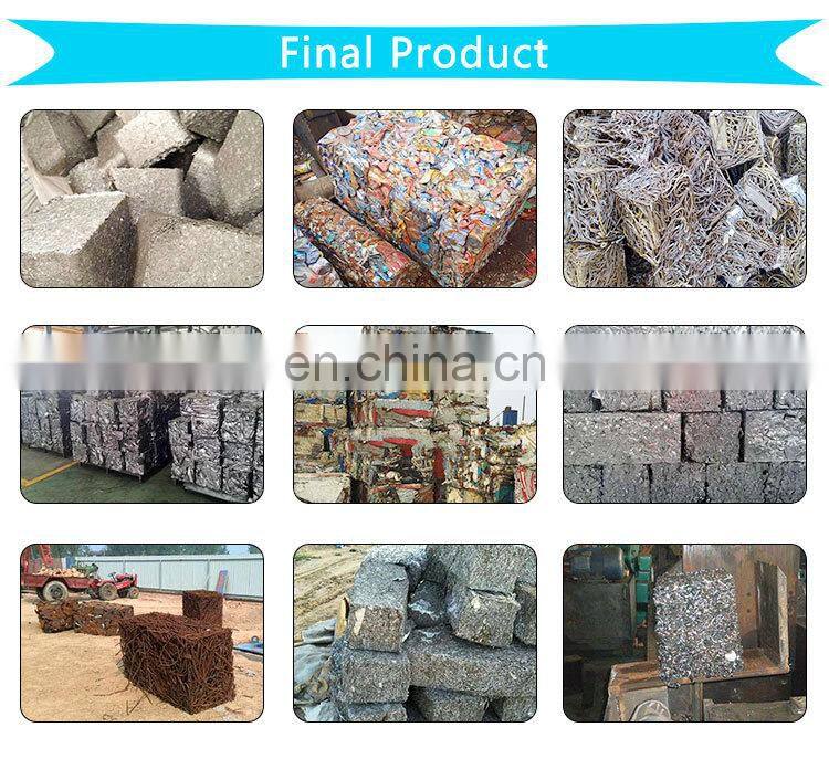 High Capacity Cans Compressing Machinery Scrap Iron Aluminum Metal Baler