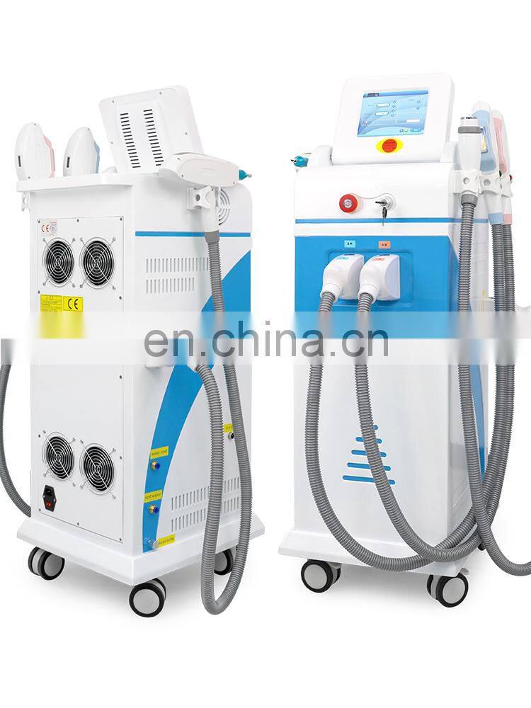 3 in 1 OPT Elight RF Nd Yag Laser Permanent Laser Tattoo Removal and Wrinkle Removal Machine