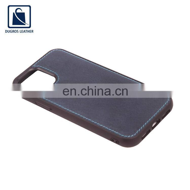 Wholesale Quantity Supplier of Matching Stitching Fashion Style Genuine Leather Phone Cover for Bulk Purchase