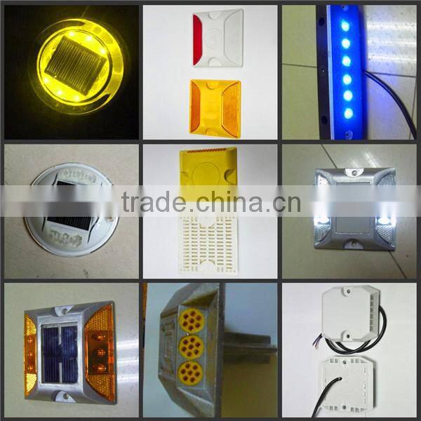 Road safety tunnel lighting road marker 12pcs LED waterproof plastic wired road stud