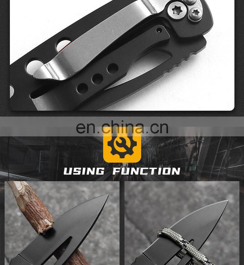 Outdoor Folding Knife Aluminum Alloy Handle Pocket Knife Jungle Survival Self-defense Portable self-defense Knife