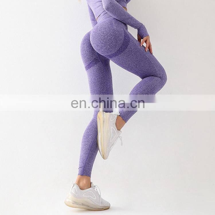 Womens High Waist Butt Lift Yoga Fitness Leggings-sports Pants Seamless Fitness Leggings