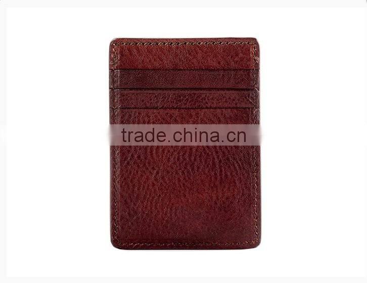 GENUINE LEATHER DELUXE FRONT MAGNETIC POCKET WALLET
