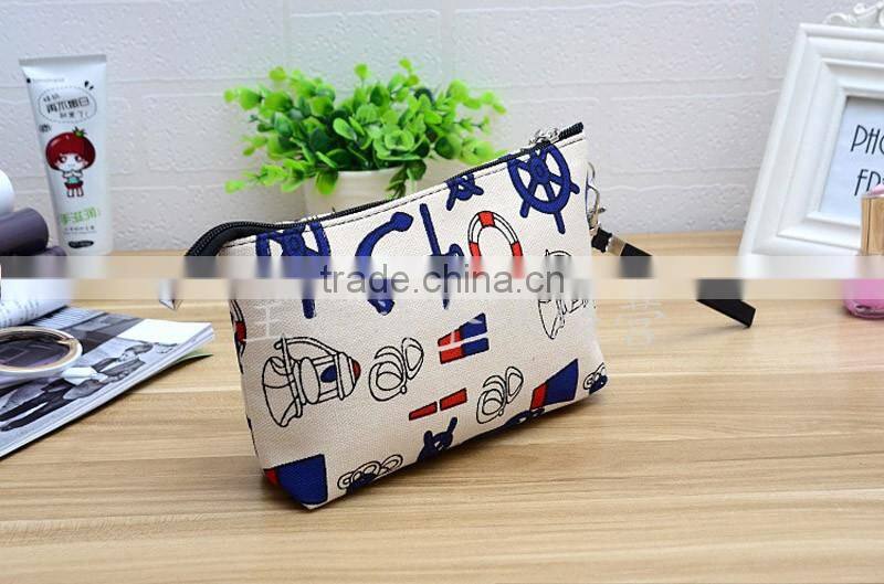 OEM fashion colorful cheap girls bags mini makeup canvas cosmetic bag