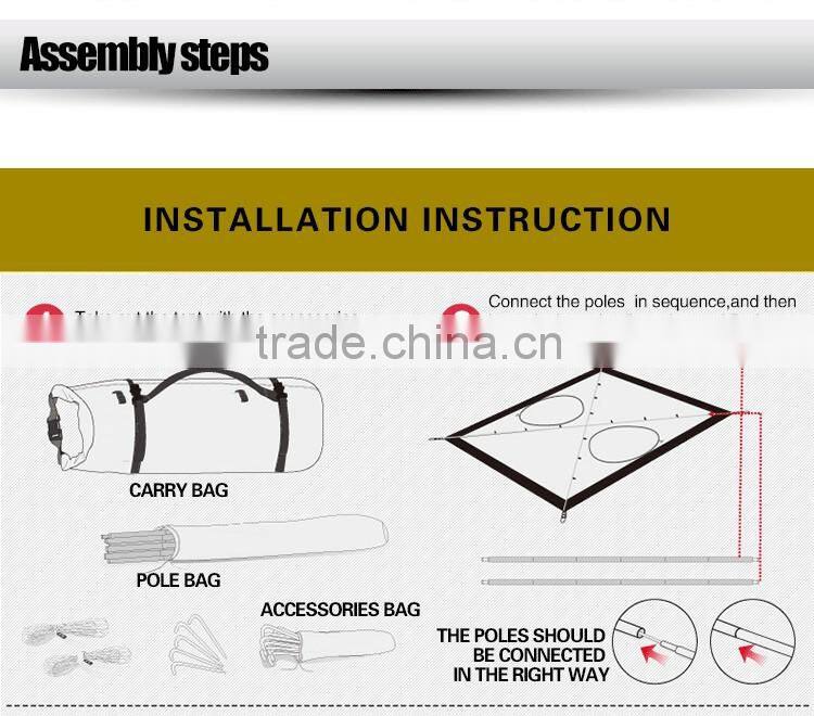 Hotsell Waterproof Double Layer 2 Person 3 Season Aluminum Rod outdoor camping tent