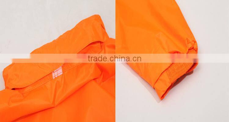 YANLI 100%waterproof,orange safety pvc vinyl reflective raincoat /reflective raincoat for adult