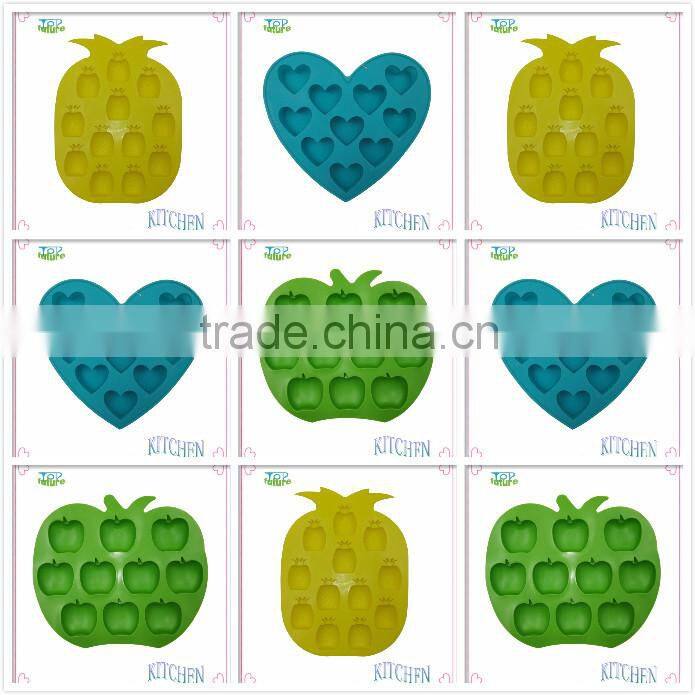 12 Holes Silicone Funny Pineapple Shaped Cake Mold