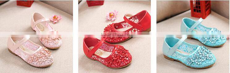 cute princess wholesale girls shoes sweet girl flower high heel flower shoes