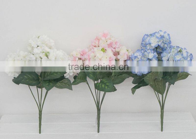 2014 Best selling Bouquet artificial hydrangea flower